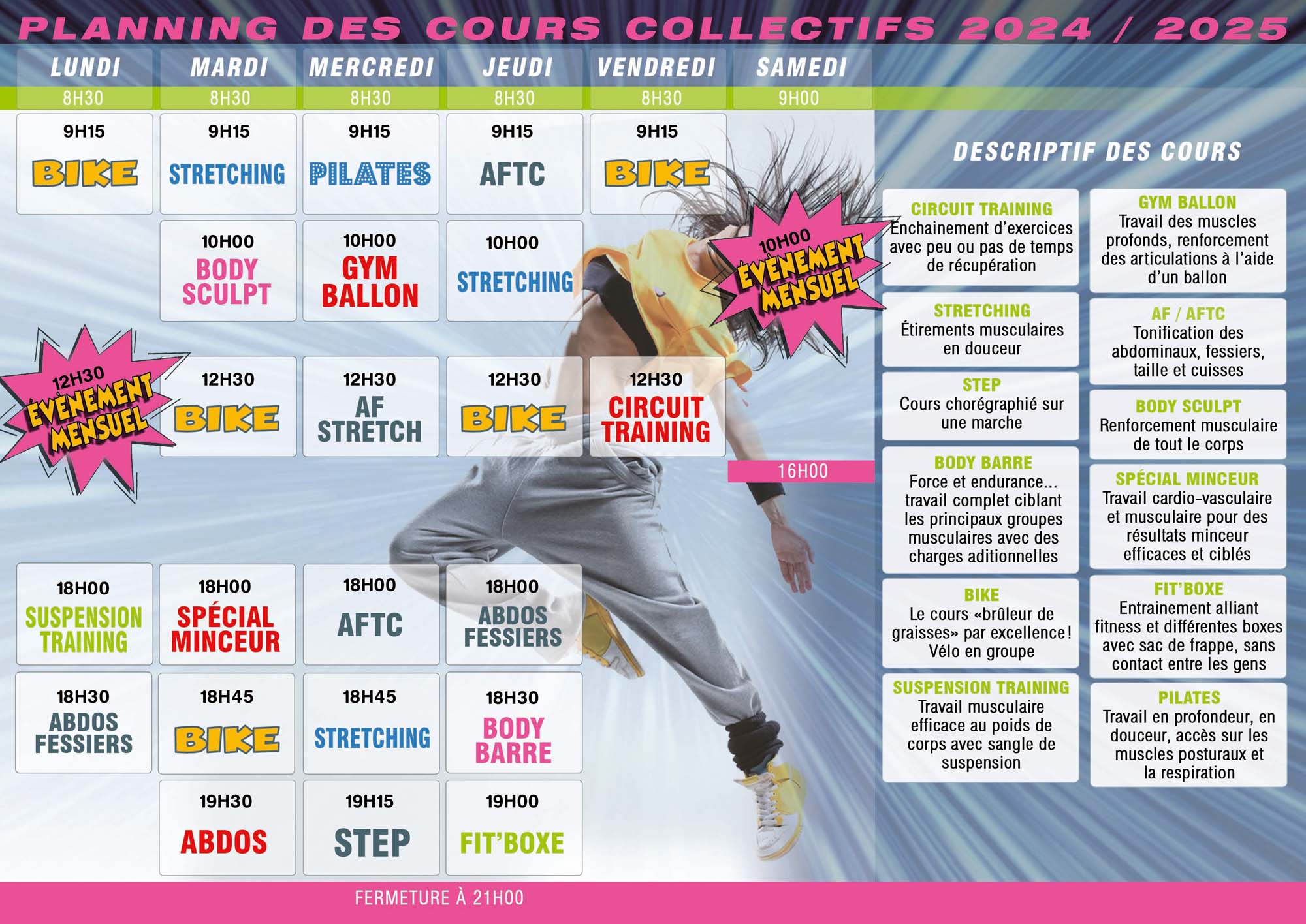 planning 26 Studio Fitness Carpentras Vaucluse 84